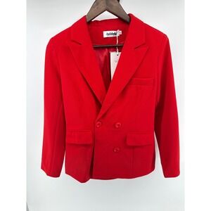 Susielady Red Double Breasted Blazer Jacket XS